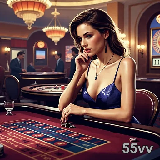 Imagem do casino no 55vv, site dedicado a jogos de azar e entretenimento.
